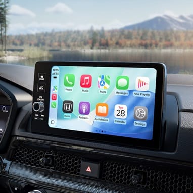 2027 Honda CR-V screen displaying Apple CarPlay on the dashboard (Compact Crossover SUV).